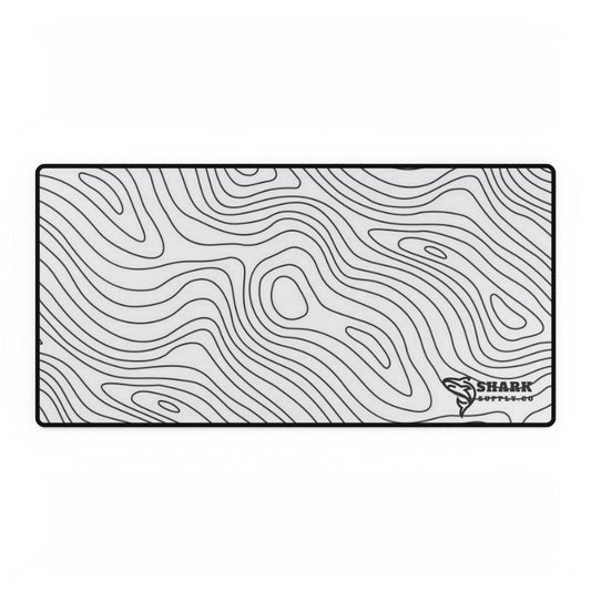 White Topography Mousepad