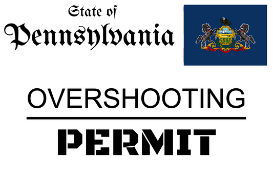 PA overshooting permit sticker